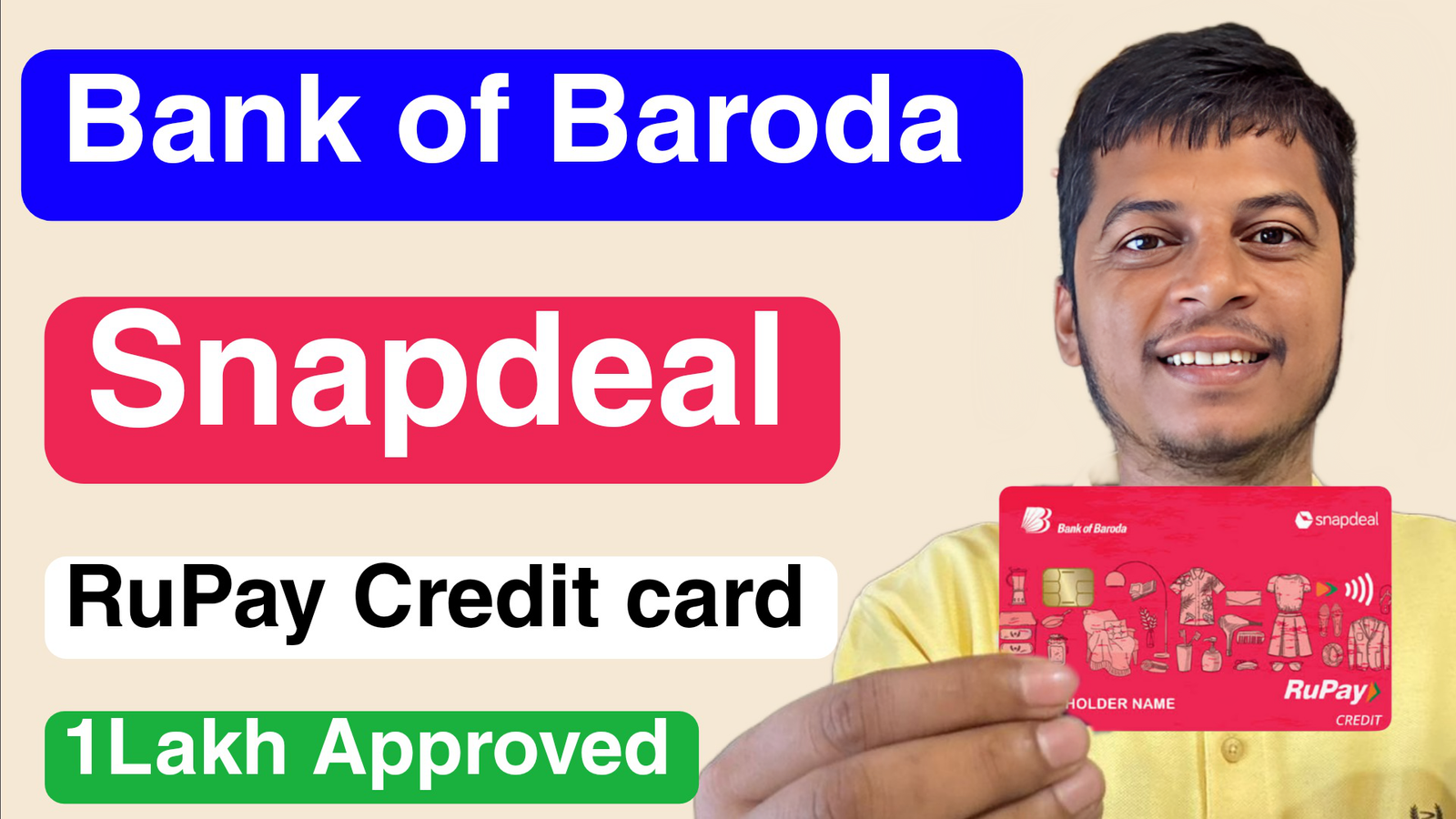 Read more about the article BOB Snapdeal RuPay Credit Card Online Apply | Bank of Baroda Snapdeal Credit card 1 Lakh Limit